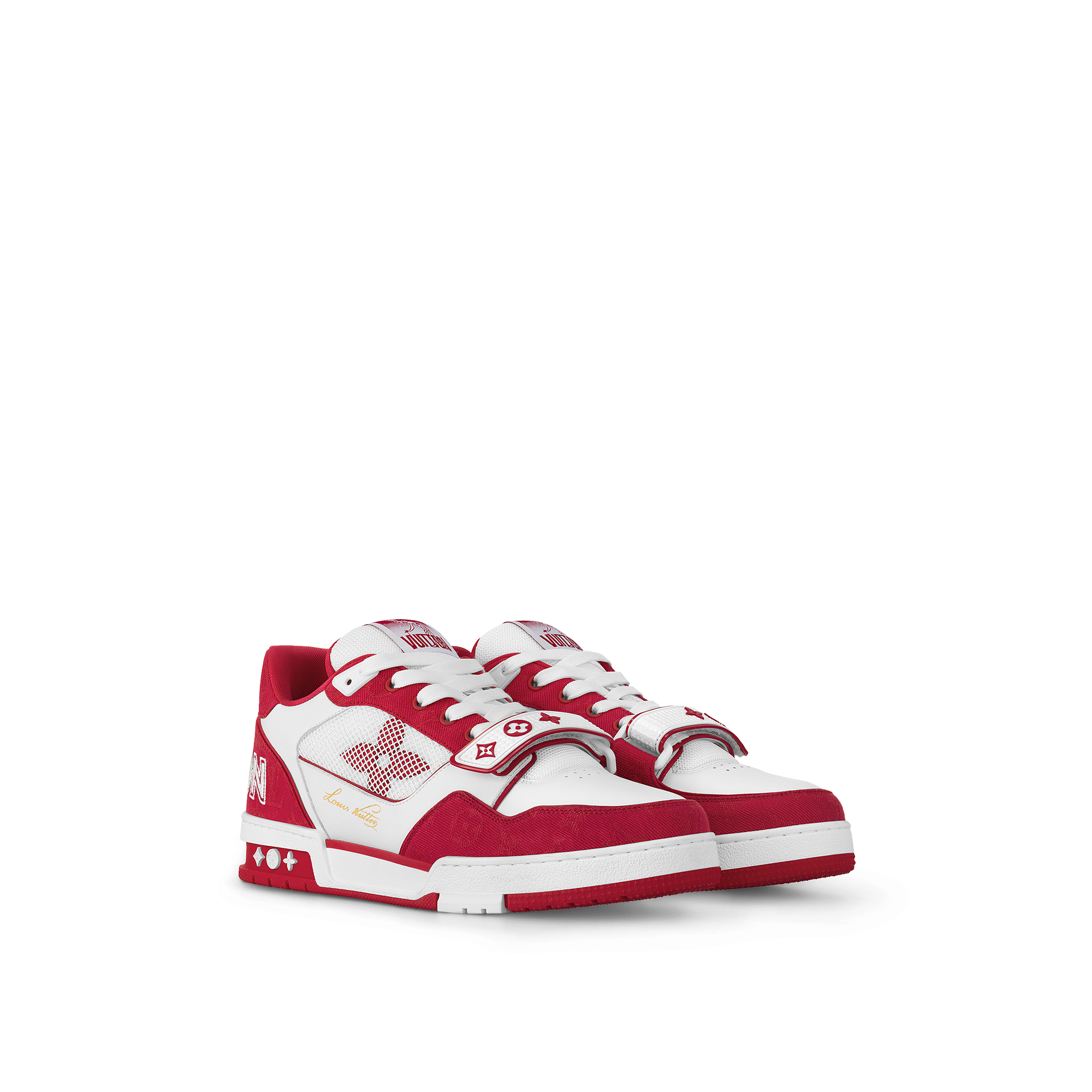 All red louis deals vuitton sneakers